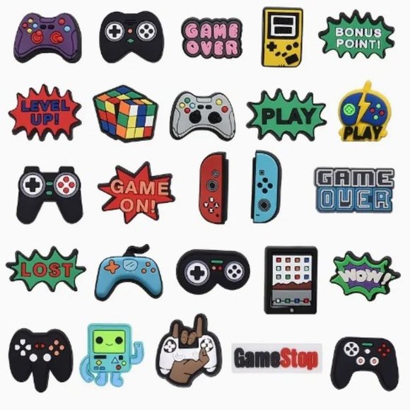 Jibbitz Other - Game Theme Pattern Decorative Charms For Clogs Crocs set of 25